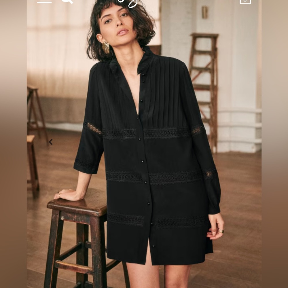 Sezane black Ashley dress